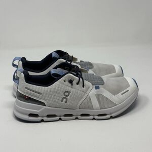 On Cloud Sky Running Shoes Kids Youth 5.5 White Blue Mesh Lightweight Sneakers
